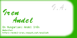 iren andel business card