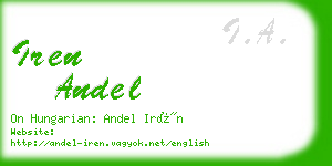 iren andel business card